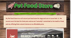 Desktop Screenshot of mypetfoodstore.com